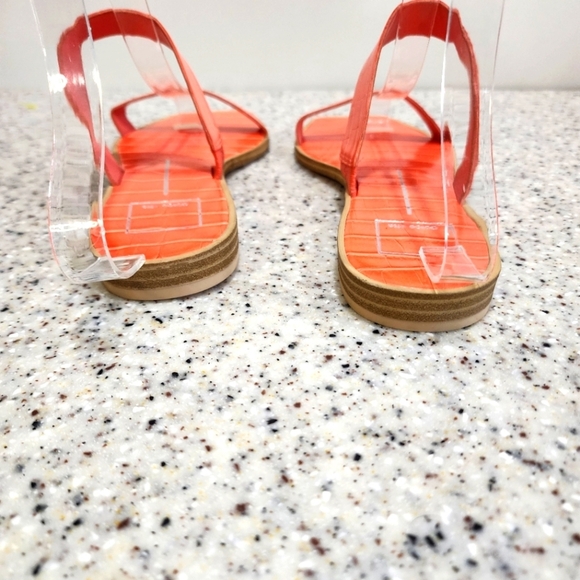 Dolce Vita Isaac Sandals Size 8.5 Orange/Salmon Low Heel - Picture 5 of 6
